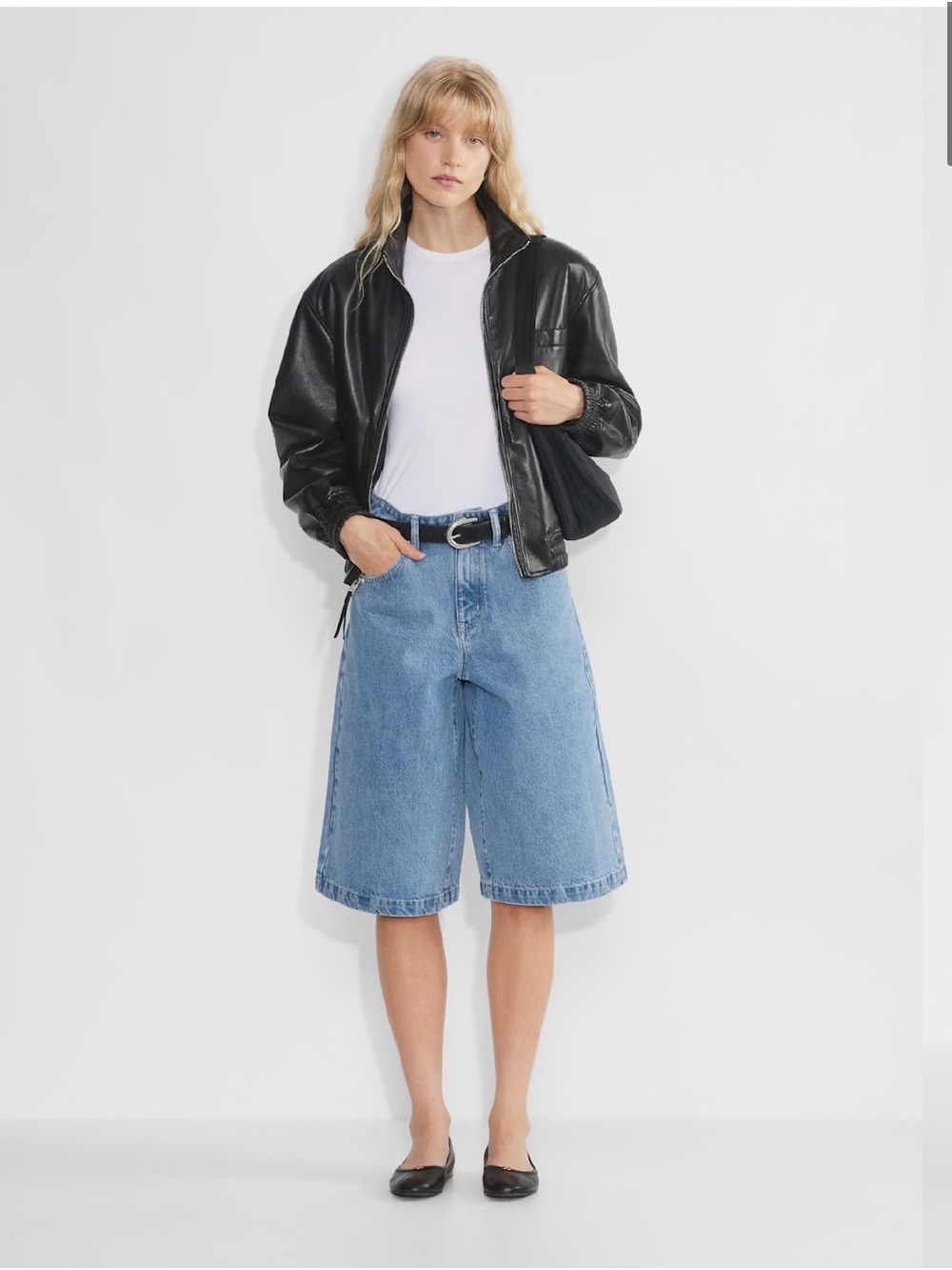 Wilfred Snapshot Below-Knee Denim Short